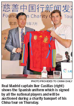 Casillas starts charity tour in China