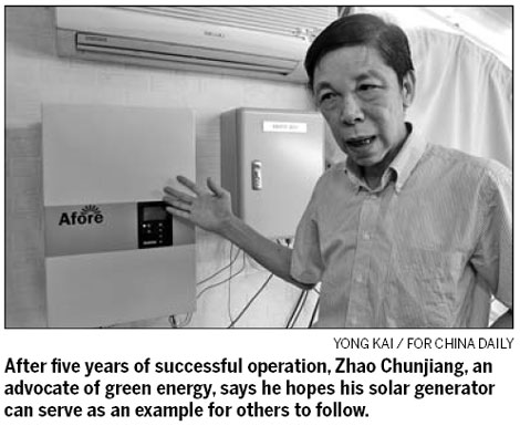 Lighting way for solar power