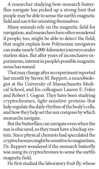 Finding one's orientation might begin in the genes
