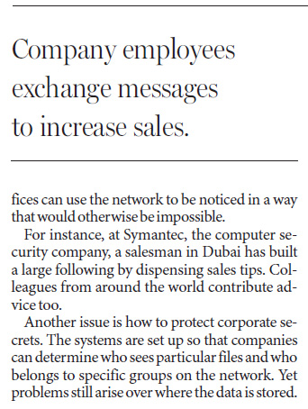 Social networking, at work