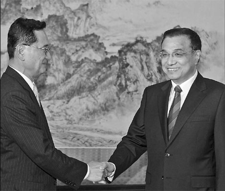 Li pledges to boost inter-party relations with Republic of Korea