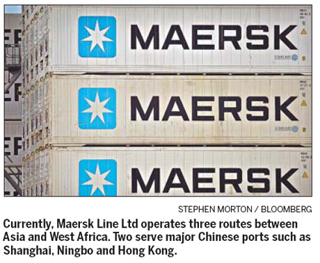 Maersk will add capacity on Asia, West Africa routes