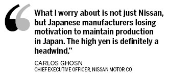Japanese manufacturers in tense battle with rising yen