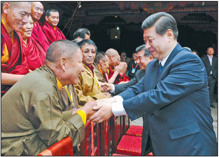 Xi tells monks to stay away from separatism
