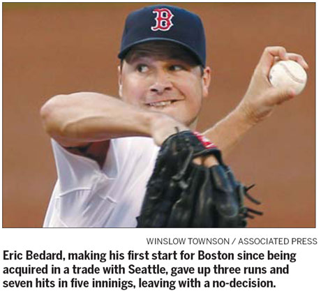 Bedard falters, costs Sox lead
