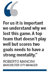 Mancini wants city to learn from loss