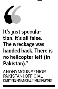 No access to wrecked copter: China