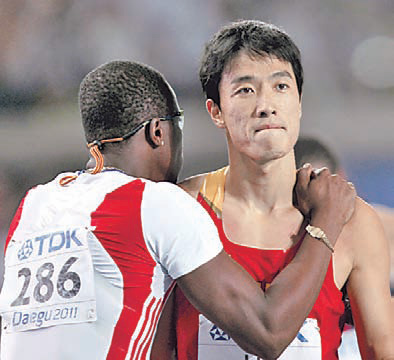 Dayron+robles+disqualified+victory+against+liu+xiang+in+110m+hurdles+final+at+world+championships