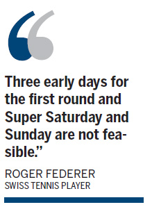 Federer demands US Open schedule rethink