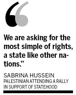 Palestinians rally for UN statehood bid