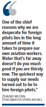 Foreign pilots reach for the sky in China