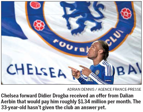 Chinese team in hot pursuit of Chelsea's Drogba