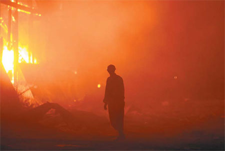 Myanmar warehouse blast sparks blaze, kills at least 17