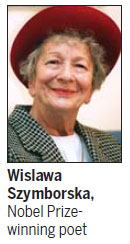 Poland's 1996 Nobel poet Szymborska dies at 88