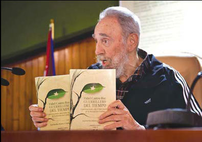 Castro appears in public at book launch