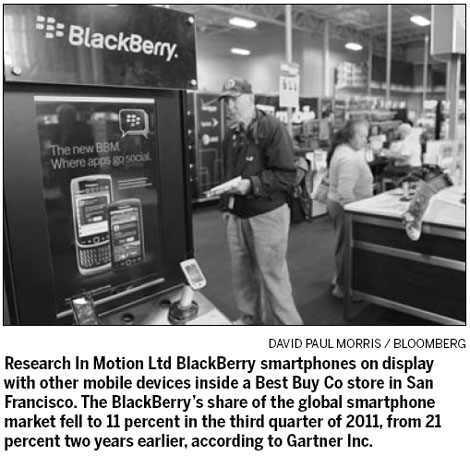 New BlackBerry boss seeks to restore market share in the US