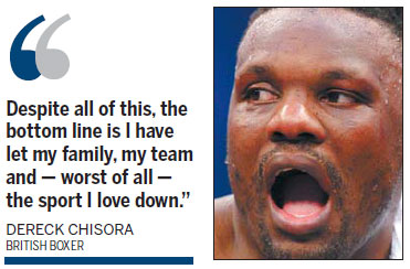 Chisora apologizes for post-fight brawl with Haye