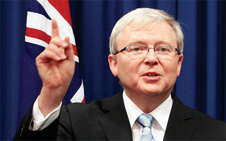 Australia's Rudd challenges PM for leadership