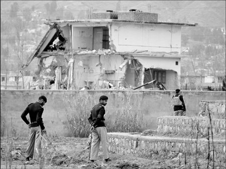 Bin Laden's compound demolished