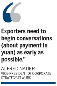 Exporters are urged to push for settlement in renminbi
