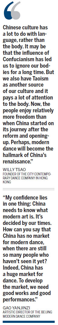 Performers dance to a different tune