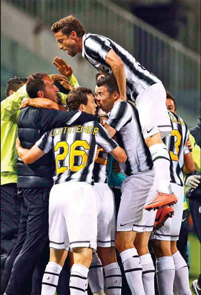 Jumping for joy at Juventus