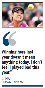French Open loss has not discouraged Li