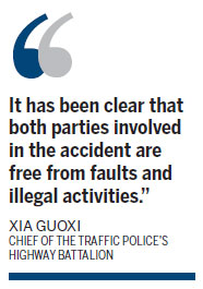 Driver of truck not at fault: Police