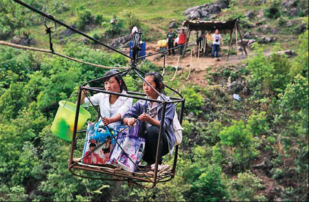Village builds bridge to future