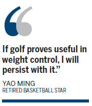Even Yao isn't all that good at golf