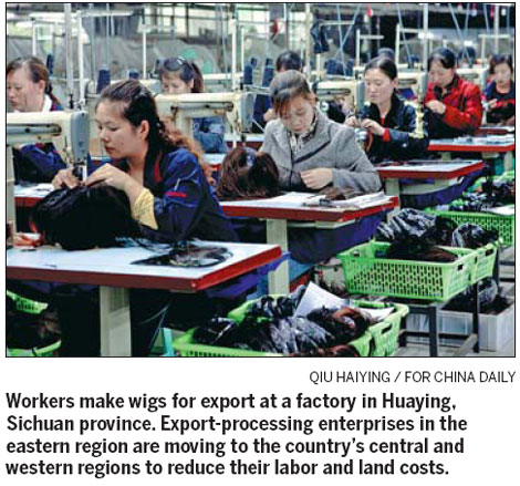 Westward ho! for China's processing trade