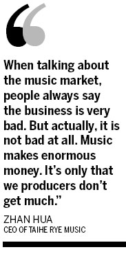 A record tailspin in music industry