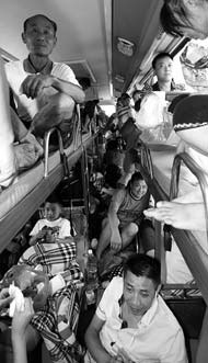 Halting packed coaches