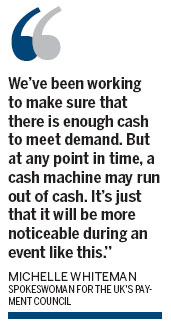 Crush begins with visitors scrambling for cold cash