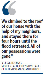 Village in shambles after downpour