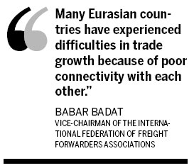 Poor Europe-Asia land routes hinder trade