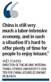 Lack of leisure time takes toll on workers