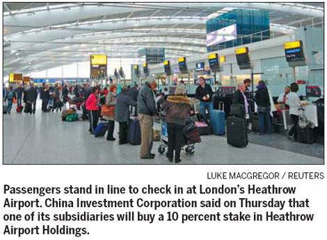 CIC buys 10% stake in Heathrow owner