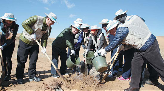 Airline employees to fight desertification