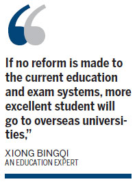 Chinese students focus on US college entrance exam