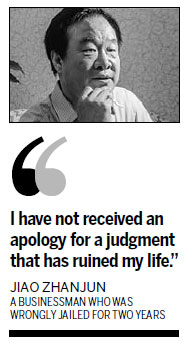 Wrongly jailed man wants 69.8m yuan compensation