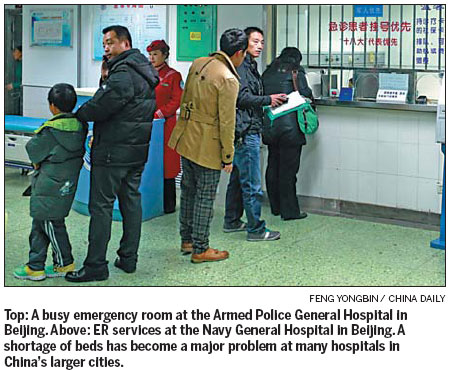 Ambulances waste time in search for beds