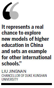 Duke Kunshan University to 'drive innovation' in Chinese education