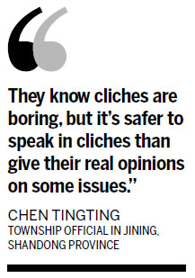 Cliches on way out in speeches by government