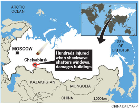 Russia cleans up after meteor blast injures more than 1,200