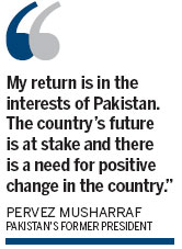 Musharraf returns for elections