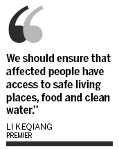 Li in plea to quake rescuers