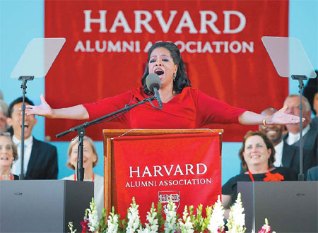 Oprah speaks at Harvard