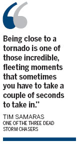 Veteran storm chasers killed by tornado in Oklahoma