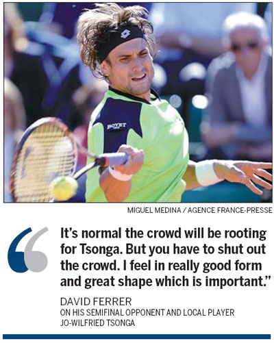 The forgotten man, Ferrer bides time as Tsonga looms